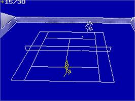 In game image of International 3D Tennis on the Sinclair ZX Spectrum.
