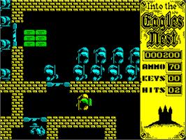 In game image of Into the Eagle's Nest on the Sinclair ZX Spectrum.