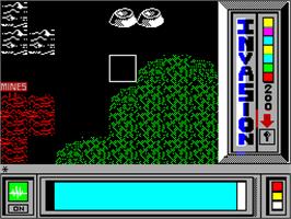 In game image of Invasion on the Sinclair ZX Spectrum.