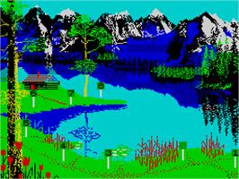 In game image of Jack Charlton's Match Fishing on the Sinclair ZX Spectrum.