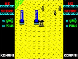 In game image of Jackal on the Sinclair ZX Spectrum.