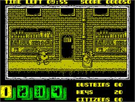 In game image of Joe Blade II on the Sinclair ZX Spectrum.
