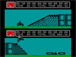 In game image of Kikstart 2 on the Sinclair ZX Spectrum.