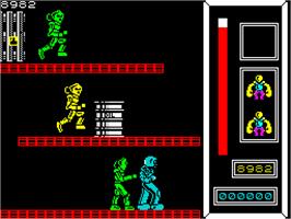 In game image of Knuckle Busters on the Sinclair ZX Spectrum.