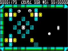 In game image of Krakout on the Sinclair ZX Spectrum.