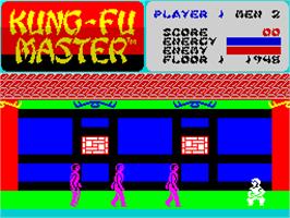 In game image of Kung-Fu Master on the Sinclair ZX Spectrum.