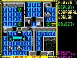In game image of Laser Squad on the Sinclair ZX Spectrum.