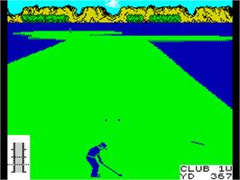In game image of Leader Board on the Sinclair ZX Spectrum.