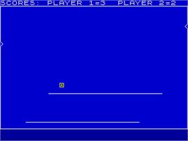 In game image of Light  Cycle on the Sinclair ZX Spectrum.