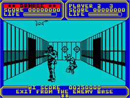 In game image of Line of Fire on the Sinclair ZX Spectrum.