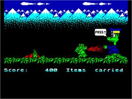 In game image of Little Puff in Dragonland on the Sinclair ZX Spectrum.