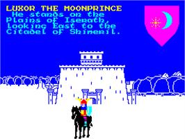 In game image of Lords of Midnight 2: Doomdark's Revenge on the Sinclair ZX Spectrum.