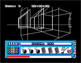 In game image of Mach 3 on the Sinclair ZX Spectrum.