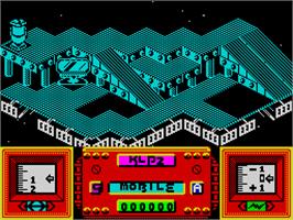 In game image of Magnetron on the Sinclair ZX Spectrum.