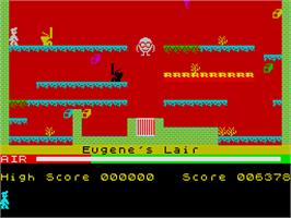 In game image of Manic Miner on the Sinclair ZX Spectrum.