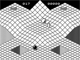 In game image of Marble Madness Deluxe Edition on the Sinclair ZX Spectrum.