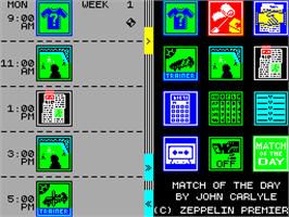 In game image of Match of the Day on the Sinclair ZX Spectrum.