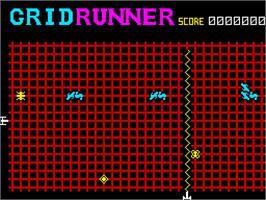 In game image of Matrix: Gridrunner 2 on the Sinclair ZX Spectrum.