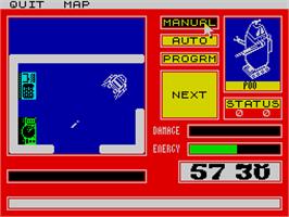 In game image of Mission Omega on the Sinclair ZX Spectrum.