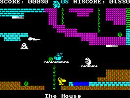In game image of Monty on the Run on the Sinclair ZX Spectrum.
