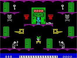 In game image of Moonlight Madness on the Sinclair ZX Spectrum.