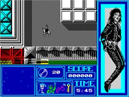 In game image of Moonwalker on the Sinclair ZX Spectrum.