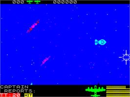 In game image of Night Gunner on the Sinclair ZX Spectrum.