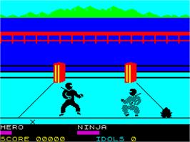 In game image of Ninja on the Sinclair ZX Spectrum.