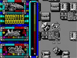 In game image of Ninja Gaiden: Shadow on the Sinclair ZX Spectrum.