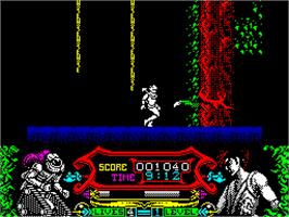 In game image of No Limits on the Sinclair ZX Spectrum.