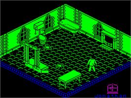 In game image of Nosferatu the Vampyre on the Sinclair ZX Spectrum.