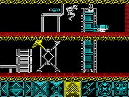In game image of Obliterator on the Sinclair ZX Spectrum.