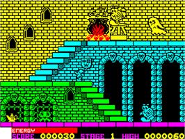 In game image of Olli & Lissa: The Ghost of Shilmore Castle on the Sinclair ZX Spectrum.