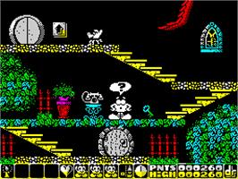 In game image of Olli & Lissa 3: The Candlelight Adventure on the Sinclair ZX Spectrum.