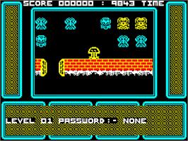 In game image of One Man and His Droid on the Sinclair ZX Spectrum.