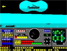 In game image of PHM Pegasus on the Sinclair ZX Spectrum.