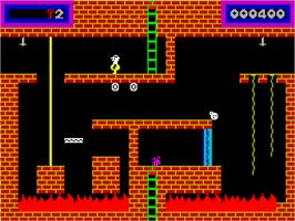 In game image of Panama Joe on the Sinclair ZX Spectrum.