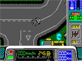 In game image of Paris-Dakar on the Sinclair ZX Spectrum.