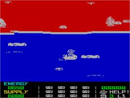 In game image of Park Patrol on the Sinclair ZX Spectrum.