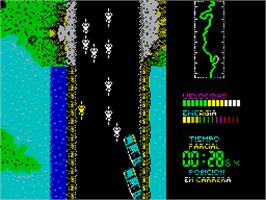 In game image of Perico Delgado Maillot Amarillo on the Sinclair ZX Spectrum.