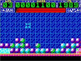 In game image of Pick 'n Pile on the Sinclair ZX Spectrum.