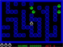 In game image of Ping Pong on the Sinclair ZX Spectrum.