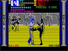 In game image of Pit-Fighter on the Sinclair ZX Spectrum.