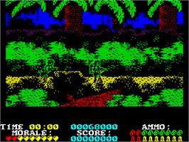In game image of Platoon on the Sinclair ZX Spectrum.