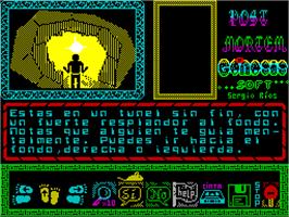 In game image of Post Mortem on the Sinclair ZX Spectrum.