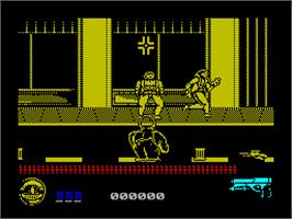 In game image of Predator 2 on the Sinclair ZX Spectrum.