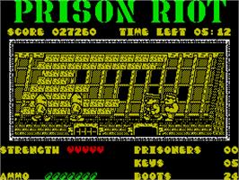 In game image of Prison Riot on the Sinclair ZX Spectrum.