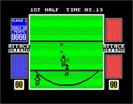 In game image of Pro Skateboard Simulator on the Sinclair ZX Spectrum.