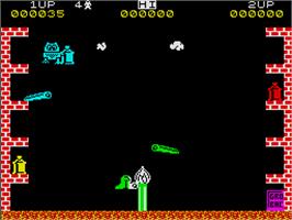 In game image of Pssst on the Sinclair ZX Spectrum.