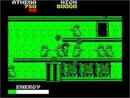 In game image of Psycho Soldier on the Sinclair ZX Spectrum.